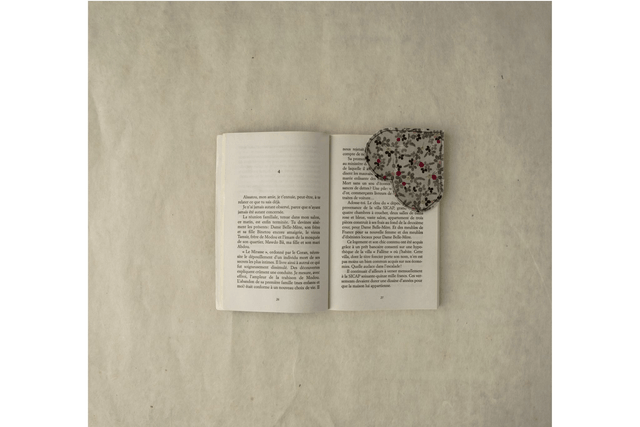 Marque-page ♥︎ en tissus de récupération 