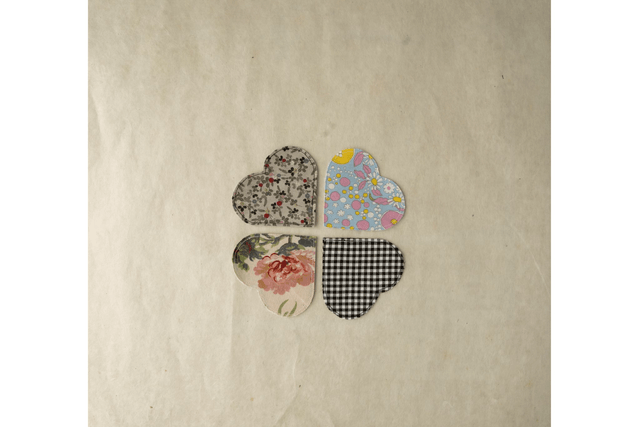 Marque-page ♥︎ en tissus de récupération 