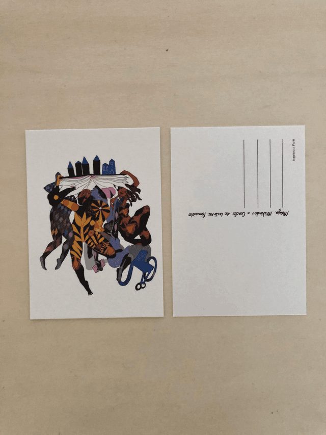 Carte postale “Les gardiennes” – Illustration de Maya Mihindou – Papeterie féministe made in France – Carte postale A6 fabriqué à Paris